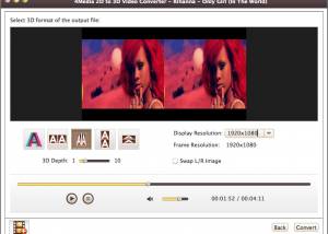 4Media 2D to 3D Video Converter for Mac screenshot