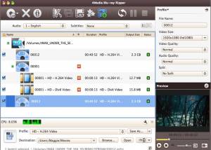 software - 4Media Blu-ray Ripper for Mac 2.1.0.20131129 screenshot