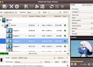 4Media DVD Ripper Ultimate for Mac screenshot