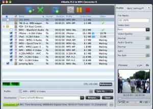 software - 4Media FLV to MP4 Converter for Mac 6.0.3.0428 screenshot