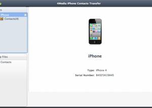 4Media iPhone Contacts Transfer for Mac screenshot