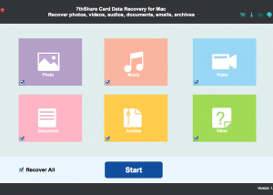 software - 7thShare Card Data Recovery for Mac 2.3.8.8 screenshot