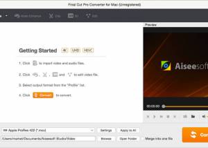 software - Aiseesoft Final Cut Pro Converter for Mac 1.1.8 screenshot