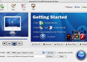 Aiseesoft FLV to MP3 for mac screenshot