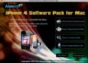 Aiseesoft iPhone 4 Software Pack for Mac screenshot