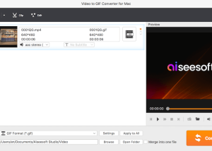 Aiseesoft Video to GIF Converter for Mac screenshot