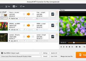 Aiseesoft WTV Converter for Mac screenshot