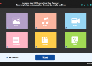 Amazing Mac SD Memory Card Data Recovery screenshot