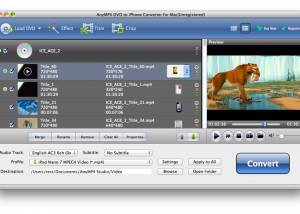 AnyMP4 DVD to iPhone 5 Converter for Mac screenshot