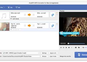 AnyMP4 MP3 Converter for Mac screenshot