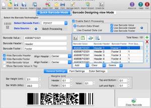 Apple Mac Barcode Label Making Program screenshot