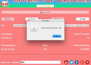 software - Appnimi PDF Unlocker for Mac 4.0.0 screenshot