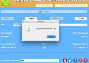 Appnimi ZIP Password Unlocker for Mac screenshot