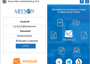 Aryson Hotmail Backup Extractor screenshot