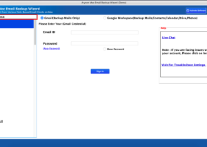 software - Aryson Mac Email Backup Wizard 23.06 screenshot