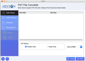 Aryson PST File Converter for Mac screenshot