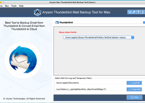 Aryson Thunderbird Backup Tool for Mac screenshot