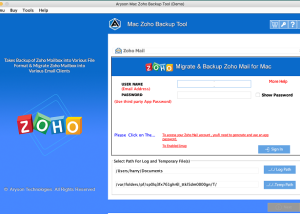 software - Aryson Zoho Backup Tool for Mac 21.12 screenshot