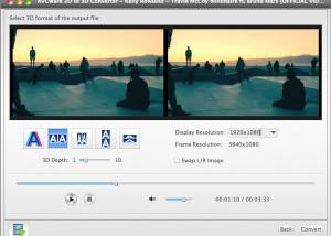 AVCWare 2D to 3D Converter for Mac screenshot