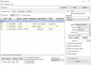 software - Bank2QFX for Mac 4.0.165 screenshot