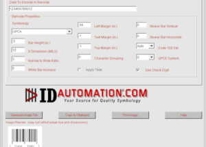 software - Linear Barcode Image Generator for Mac 2011 screenshot