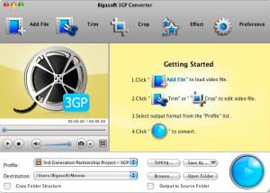 software - Bigasoft 3GP Converter for Mac 3.7.50.5067 screenshot