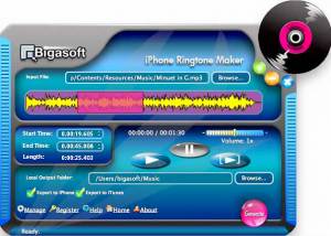 Bigasoft iPhone Ringtone Maker for Mac screenshot