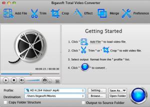 software - Bigasoft Total Video Converter for Mac 5.8.0.8857 screenshot