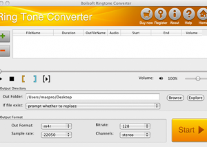 Boilsoft ringtone converter for Mac screenshot