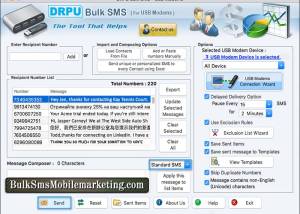 Bulk SMS Modem Marketing Mac screenshot