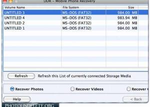 Cell Phone File Recover Mac screenshot