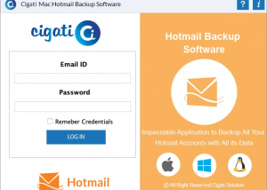 Cigati Hotmail Converter for Mac screenshot