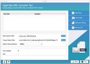 Cigati MAC EML Converter screenshot
