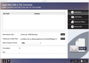 software - cigati mac emlx migrator 19 screenshot