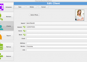Cleaning Business Software for MAC screenshot
