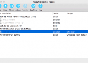 software - Cocosenor MacOS Bitlocker Reader 1.1.0 screenshot