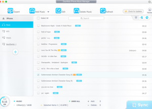 DearMob iPhone Music Manager for Mac screenshot