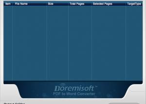 Doremisoft Mac PDF to Word Converter screenshot