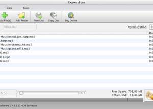 software - Express Burn Mac Free CD and DVD Burner 12.02 screenshot