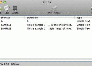 FastFox Typing Expander for Mac screenshot