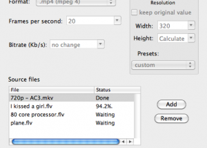 software - FLV Crunch for Mac 1.5.1 screenshot