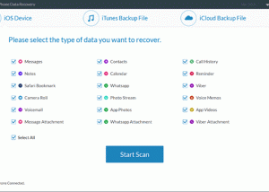 Free Trial iPhone Data Recovery for Mac screenshot