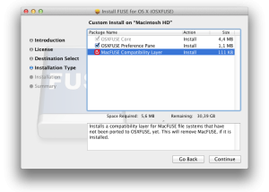 software - FUSE for Mac OS X 4.5.0 screenshot