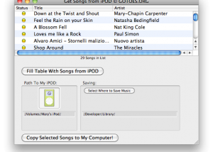 Get Songs Off iPod screenshot