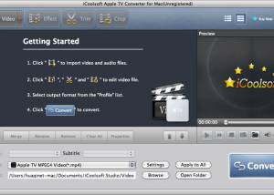 software - iCoolsoft Apple TV Converter for Mac 5.0.6 screenshot
