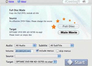 iCoolsoft DVD Copy for Mac screenshot