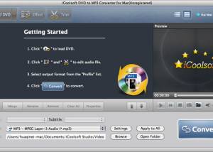 software - iCoolsoft DVD to MP3 Converter for Mac 5.0.6 screenshot