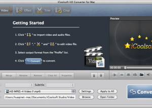 iCoolsoft HD Converter for Mac screenshot