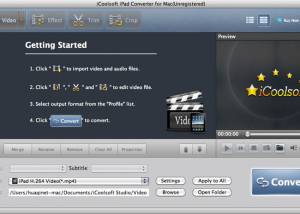 software - iCoolsoft iPad Converter for Mac 5.0.6 screenshot
