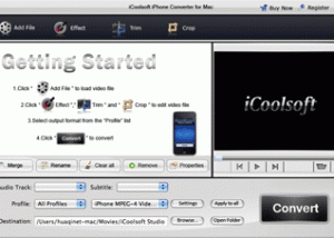 iCoolsoft iPhone Converter for Mac screenshot